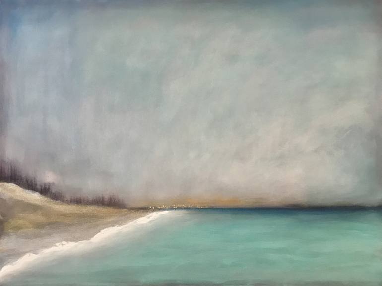 770x576 Saatchi Art Abstract Beach Painting Memories Painting By - Abstract Beach Painting