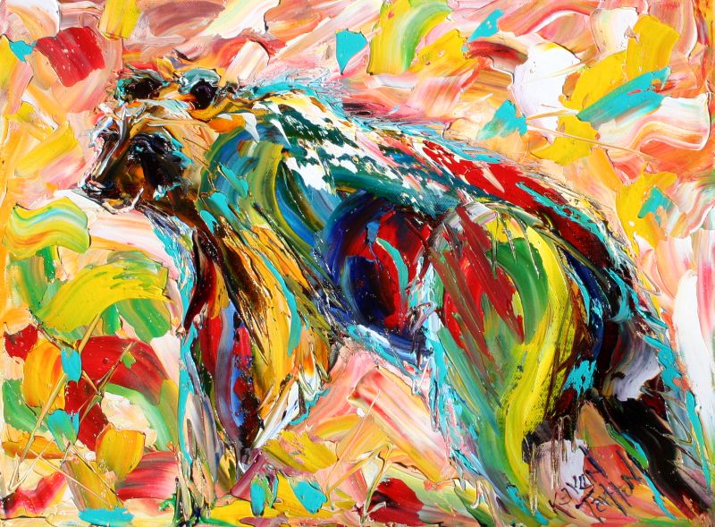 Abstract Bear Painting at PaintingValley.com | Explore collection of ...