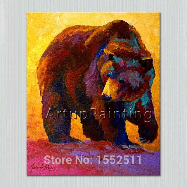640x640 Modern Abstract Oil Paintings On Canvas For Pop Art Bear Manual - Abstract Bear Painting