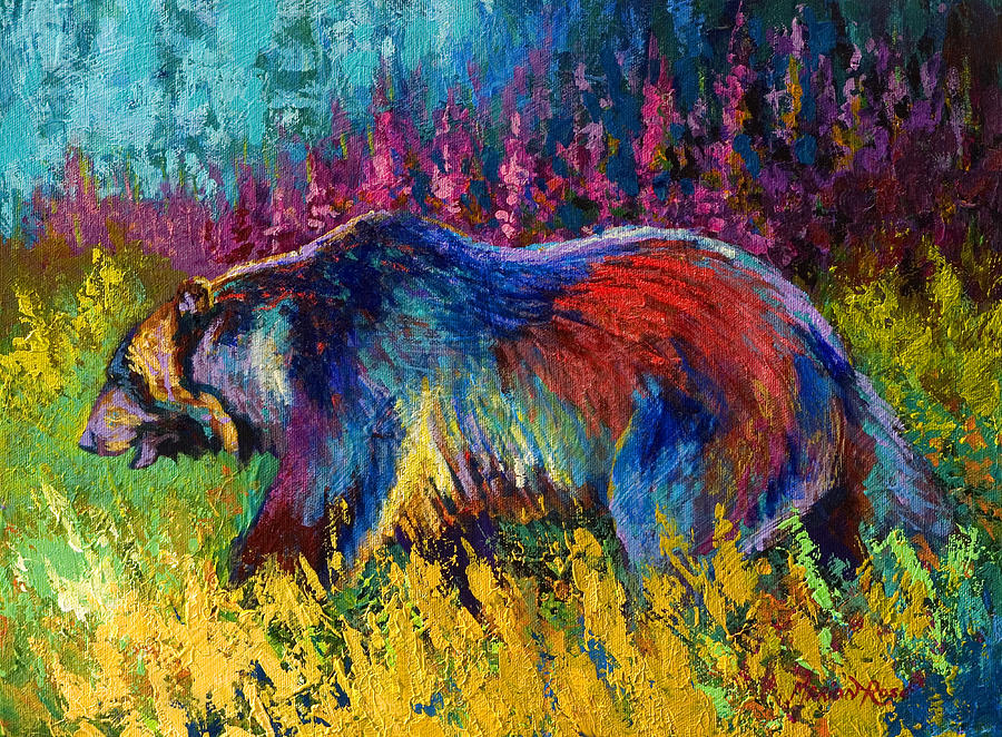 900x662 Right Of Way - Abstract Bear Painting