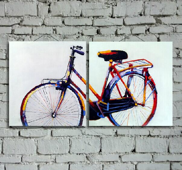 abstract bicycle painting