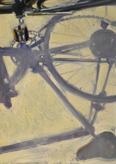 236x334 The Blues - Abstract Bike Painting