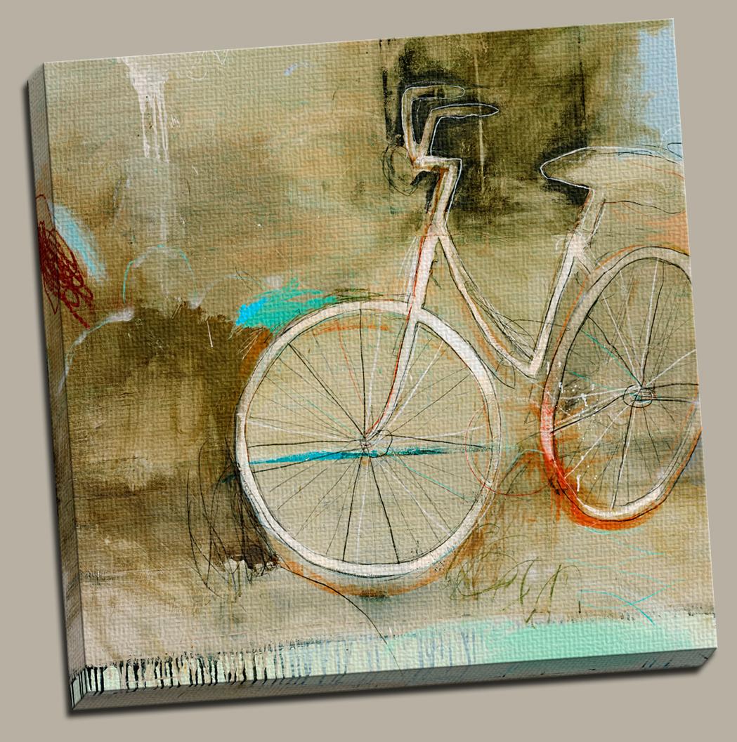 1049x1057 Portfolio Canvas Decor Large Printed Canvas Wall Art - Abstract Bike Painting