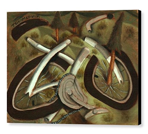 500x454 Tommervik Abstract Mountain Bike Wall Art Forest Trees - Abstract Bike Painting