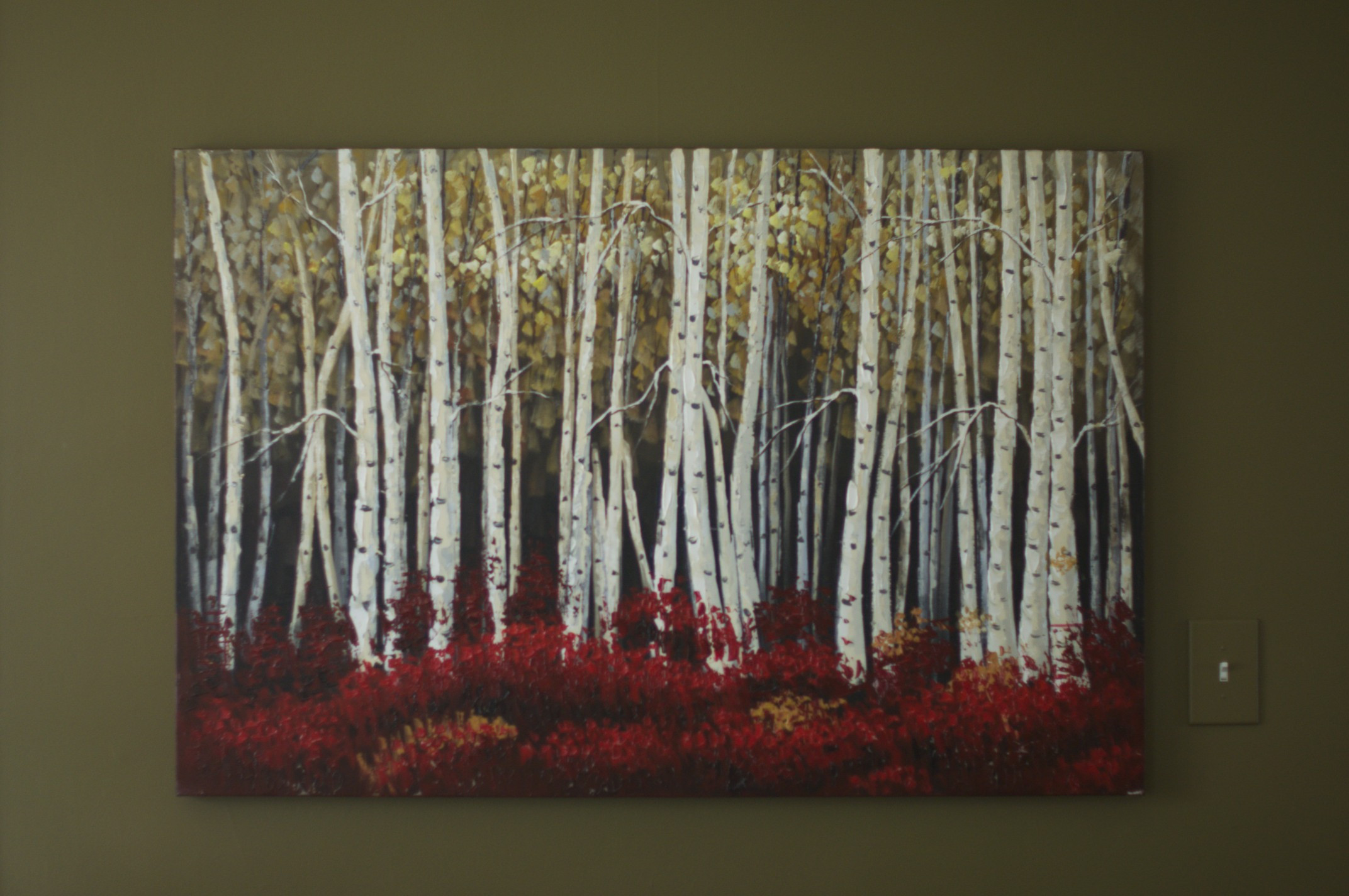 2144x1424 Birch Tree Paintings On Canvas Beautiful Abstract Tree Oil - Abstract Birch Tree Painting