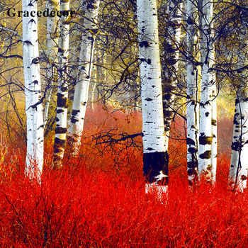 350x350 Top Quality Hotel Wall Landscape Art Ornament Abstract Birch Trees - Abstract Birch Tree Painting