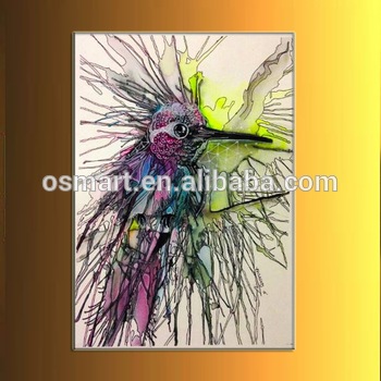 350x350 Skills Artist Hand Painted High Quality Abstract Bird Oil Painting - Abstract Bird Painting