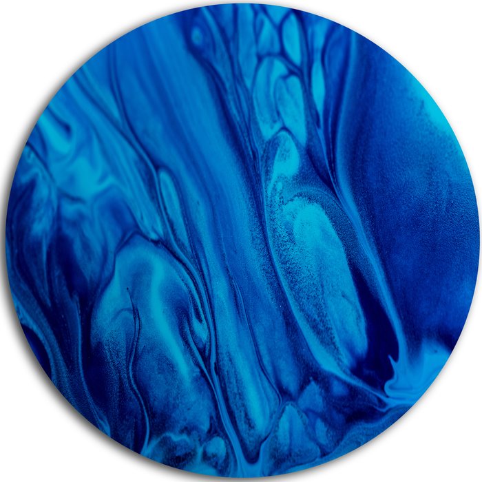 700x700 Designart - Abstract Blue Oil Painting