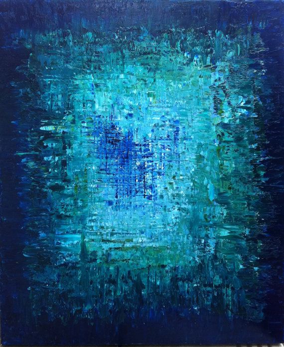 570x696 Hold For Brcishere - Abstract Blue Oil Painting