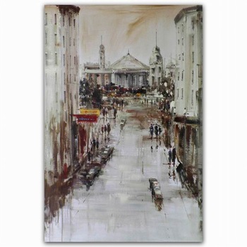350x350 Cheap Abstract Famous Street Oil Painting Old Building Oil - Abstract Building Painting