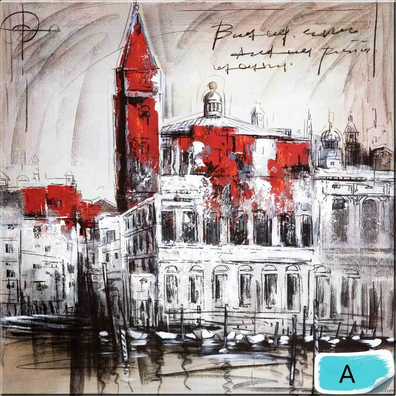 800x800 Hand Painted Abstract Building Oil Painting Article Carbon - Abstract Building Painting