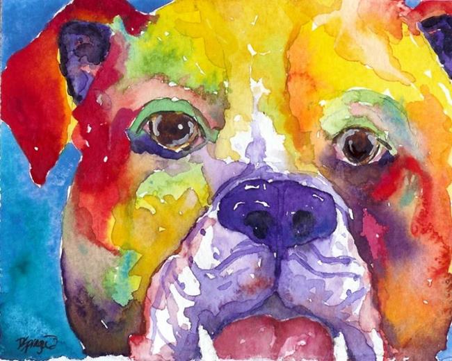 650x520 Abstract Bulldog - Abstract Bulldog Painting