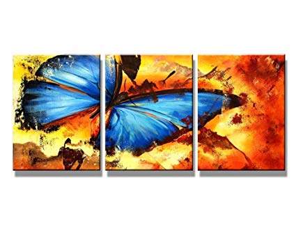425x330 Canvas Wall Art Abstract Butterfly Oil Paintings - Abstract Butterfly Painting