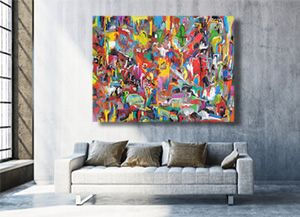 300x217 Online Art Gallery Of Abstract Wall Art Canvas Prints By - Abstract Canvas Painting