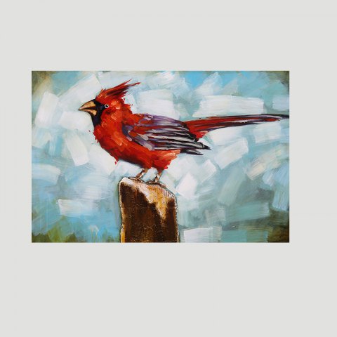 480x480 Colormix 60 X 40cm Xiangyunchengfeng Hand Painted Abstract - Abstract Cardinal Painting