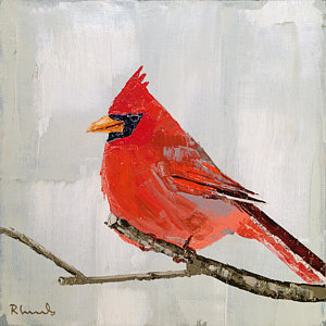 300x300 Abstract Feathers Paintings Fine Art America - Abstract Cardinal Painting