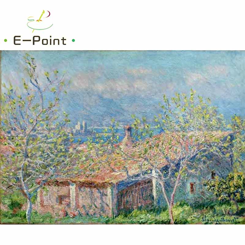 800x800 E Point Monet Landscape Oil Painting Print On Cotton Canvas - Abstract Christmas Painting