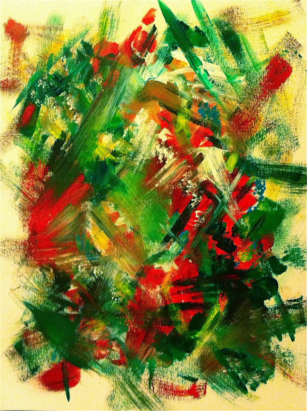 1195x1600 Natalie Farrell Art, Photography And Writing Christmas Painting - Abstract Christmas Painting