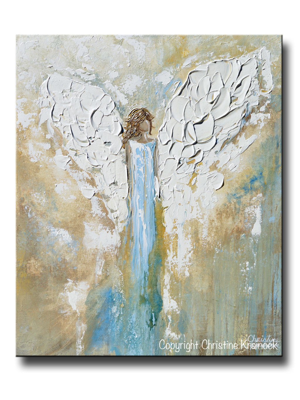 1024x1365 Print Angel Painting Abstract Guardian Angel Inspirational Wall - Abstract Christmas Painting