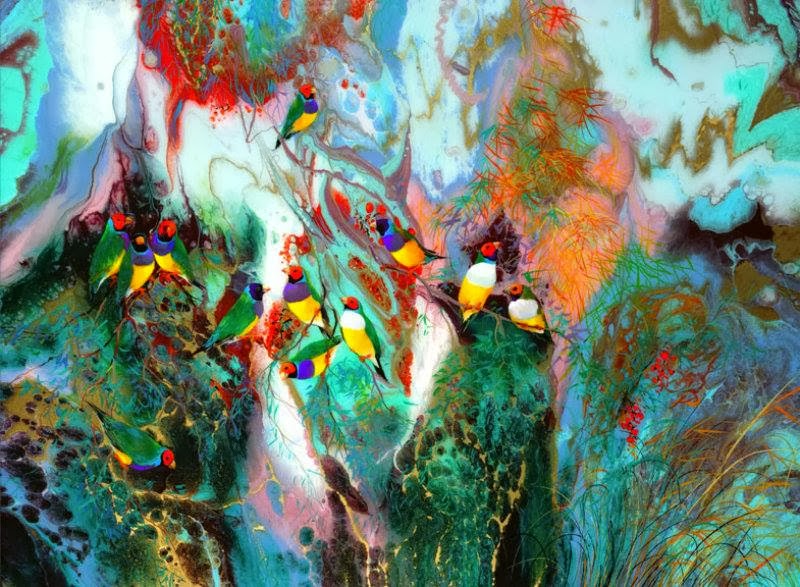 800x587 Truong Buu Giam ~ Abstract Impressionism Painter Tutt'Art - Abstract Christmas Painting