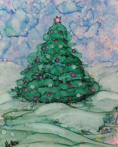 236x292 Abstract Alcohol Ink, Abstract, Alcohol Ink, Abstract Art - Abstract Christmas Painting