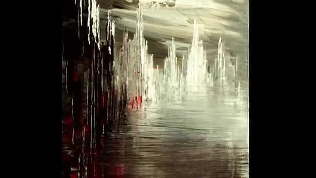1280x720 Abstract Cityscape Painting, A Short Study In Black And White By - Abstract City Painting