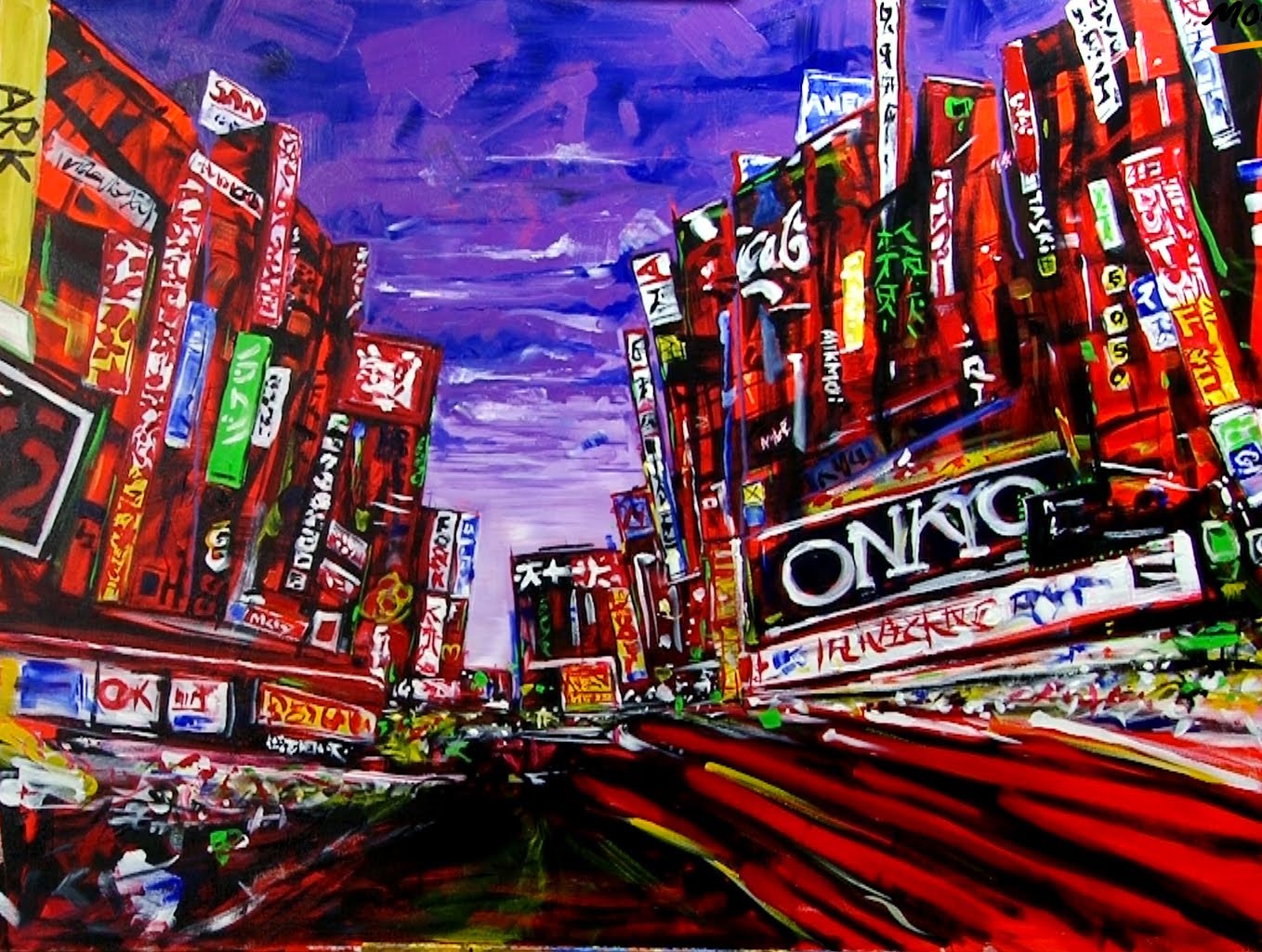 1358x1025 Art Lesson How To Paint An Abstract City Using Acrylic Paint - Abstract City Painting