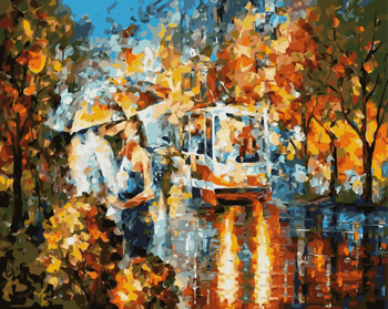 350x279 Gx8365 4050 Abstract City Lights Diy Oil Painting Home - Abstract City Painting