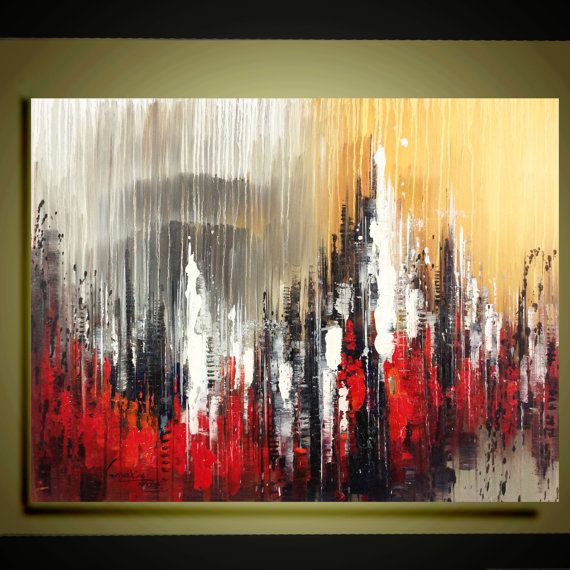 570x570 Resultado De Imagen De Silver Abstract Paintings Schilderijen - Abstract City Painting