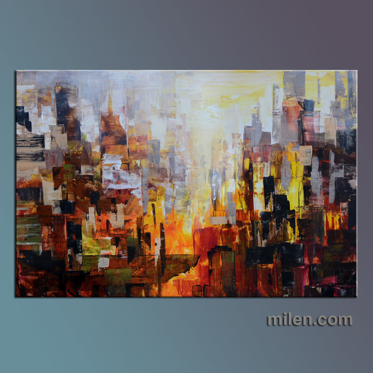 1200x1200 Over The Roofs Abstract Cityscape Abstract Paintings, Amazing - Abstract Cityscape Painting