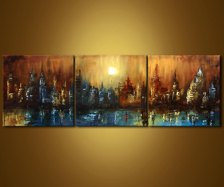 750x625 Painting - Abstract Cityscape Painting