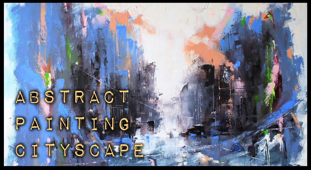 1280x700 Abstract Painting Cityscape - Abstract Cityscape Painting