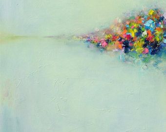 340x270 Abstract Landscape 3 Fine Art Giclee Print 8.5x11 From Original - Abstract Cloud Painting