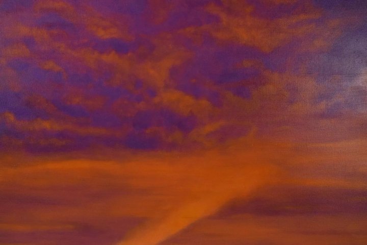 720x480 Abstract Orange Amp Purple Cloud Painting Skyscape Chicago Artist - Abstract Cloud Painting