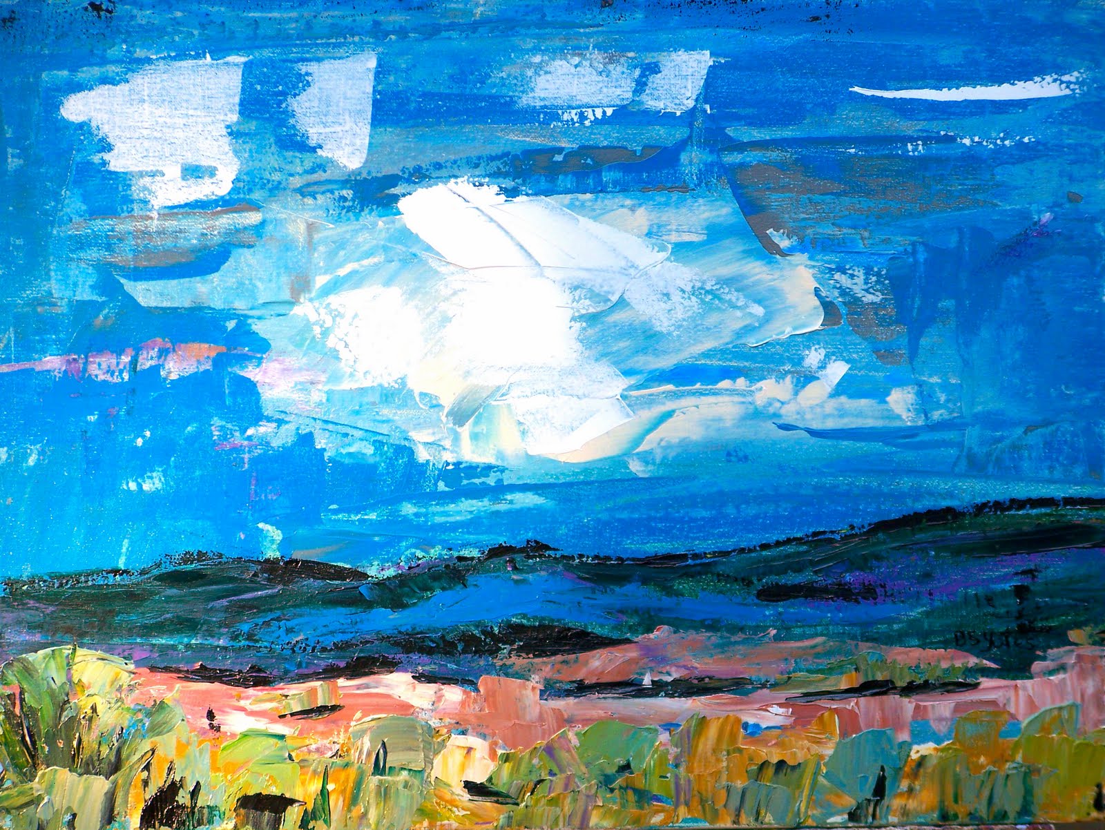 1600x1202 Bsyates Art, A Sometimes, Daily Painting Journal Abstract - Abstract Cloud Painting