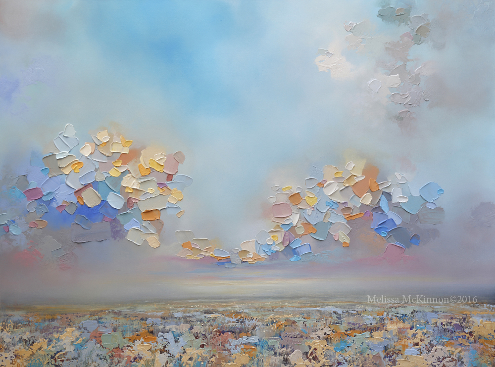 1000x742 New Painting Cloudy Skies And Prairie Fields Landscape Painting By - Abstract Cloud Painting