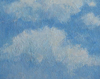 340x270 Nursery Painting Abstract Clouds Painting Original Oil - Abstract Cloud Painting