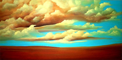 501x249 Painting - Abstract Cloud Painting