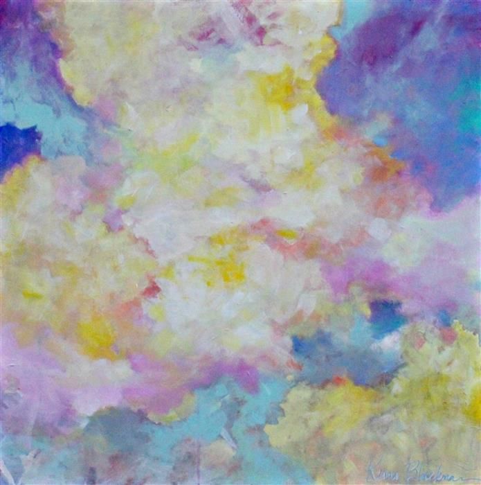 695x700 Spring Clouds Large Abstract Cloud Painting On Square Canvas - Abstract Cloud Painting