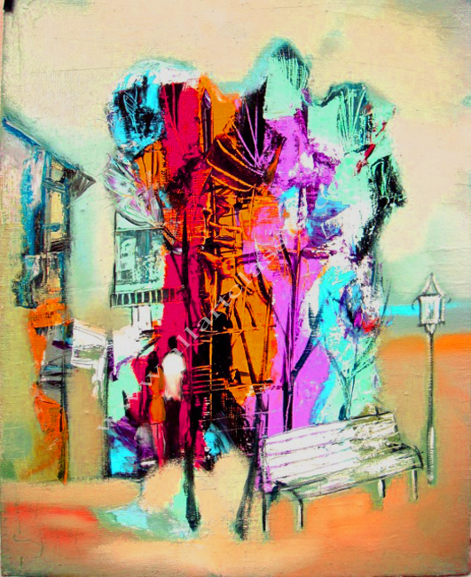 531x650 Cheap Paintings For Sale - Abstract Couple Painting