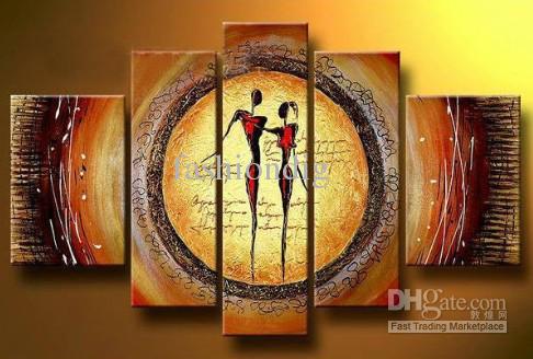 486x328 2018 Oil Painting Abstract Couple Love Portrait Modern Decoration - Abstract Couple Painting