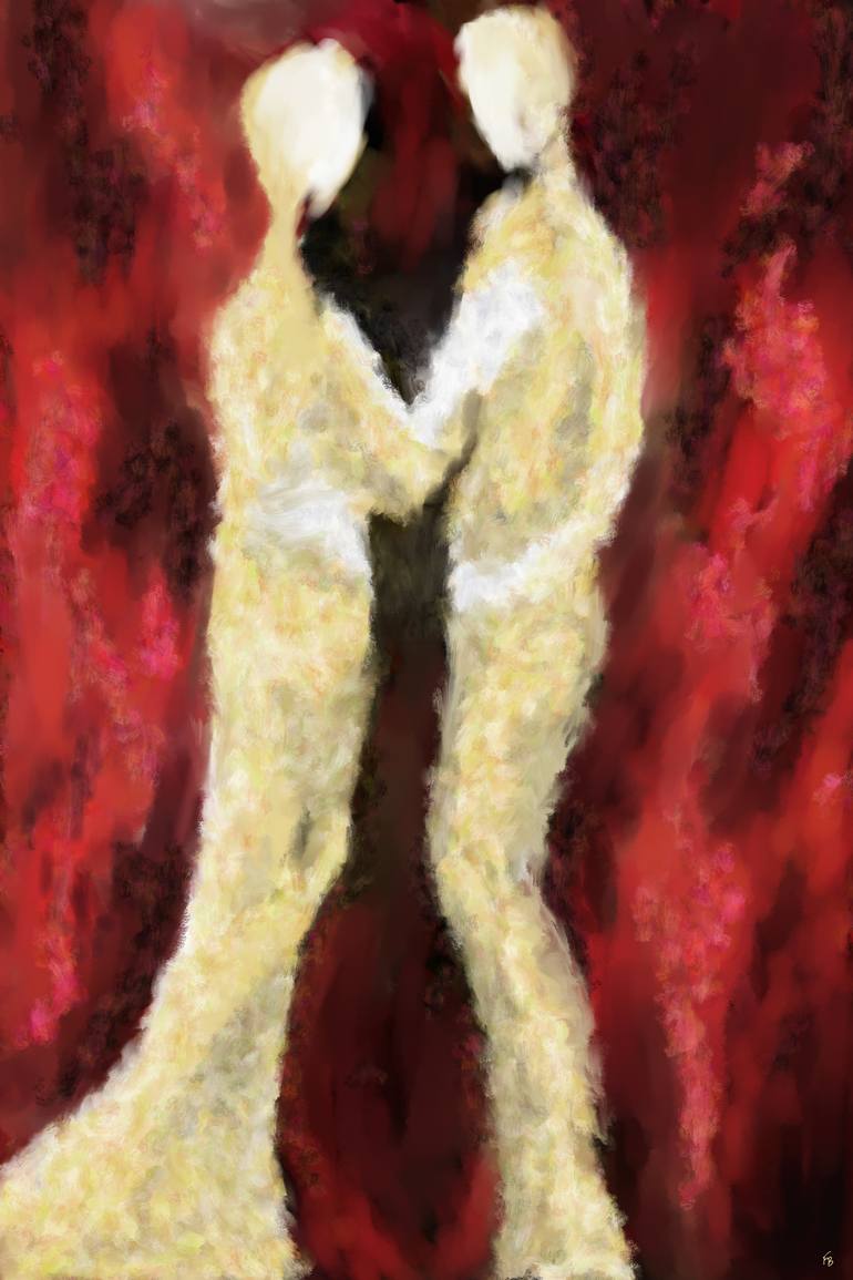 770x1155 Saatchi Art Our Place, Abstract Couple Painting New Media By - Abstract Couple Painting