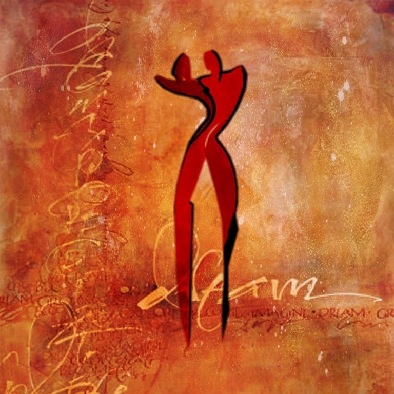 768x768 Buy Abstract Couple 2 By Community Artists Group@ Rs. 4590. Code - Abstract Couple Painting