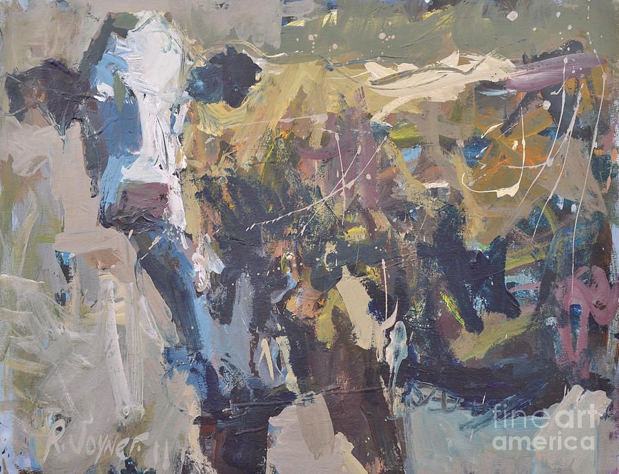 900x689 Modern Abstract Cow Painting Painting Cow Paintings - Abstract Cow Painting
