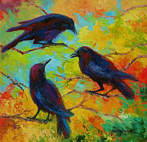 Abstract Crow Painting at PaintingValley.com | Explore collection of ...