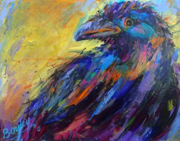 Abstract Crow Painting at PaintingValley.com | Explore collection of ...