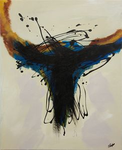 243x300 Suicide Is Painless - Abstract Crow Painting