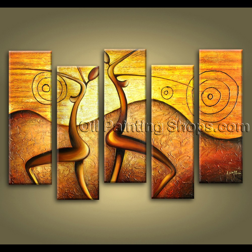 1000x1000 Huge Original Oil On Canvas Abstract Painting Dancing Sunset Urban - Abstract Dance Painting