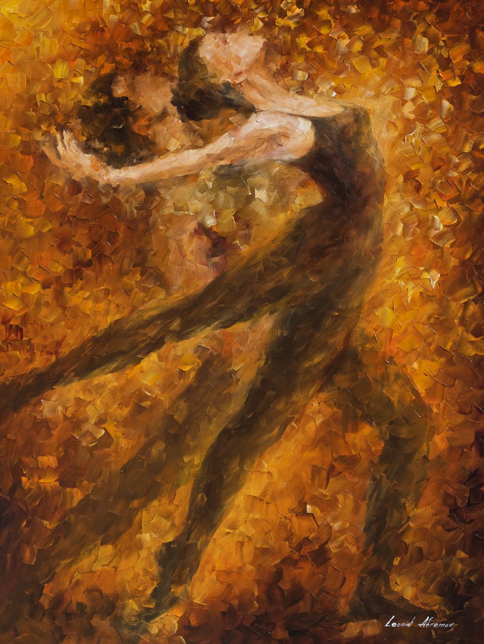 962x1280 Leonid Afremov, Paint, Oil, Impressionism, Abstract, Woman - Abstract Dance Painting