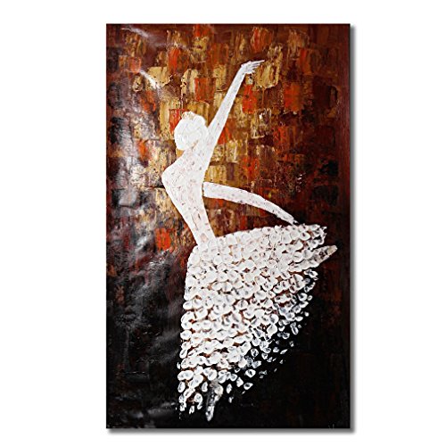 500x500 Modern Abstract Painting, Raybre 100% Hand Painted Oil - Abstract Dance Painting